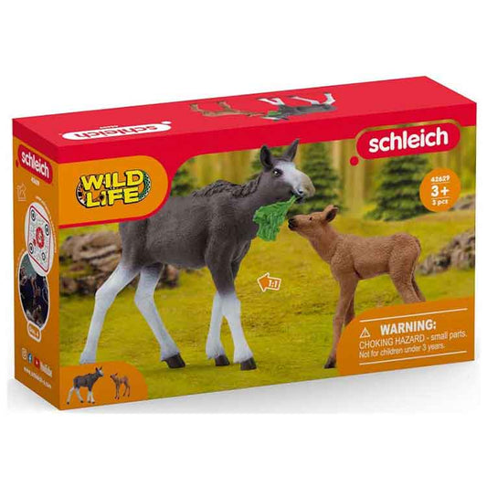 Schleich Mosse With Calf