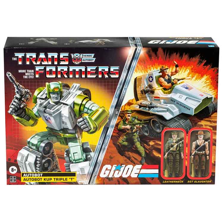 G.I. Joe x Transformers Collaborative Kup Triple T with Sgt. Slaughter and Leatherneck Action Figures