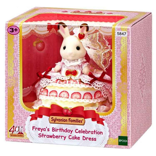 Sylvanian Families - Freya's Birthday Celebration Strawberry Cake Dress