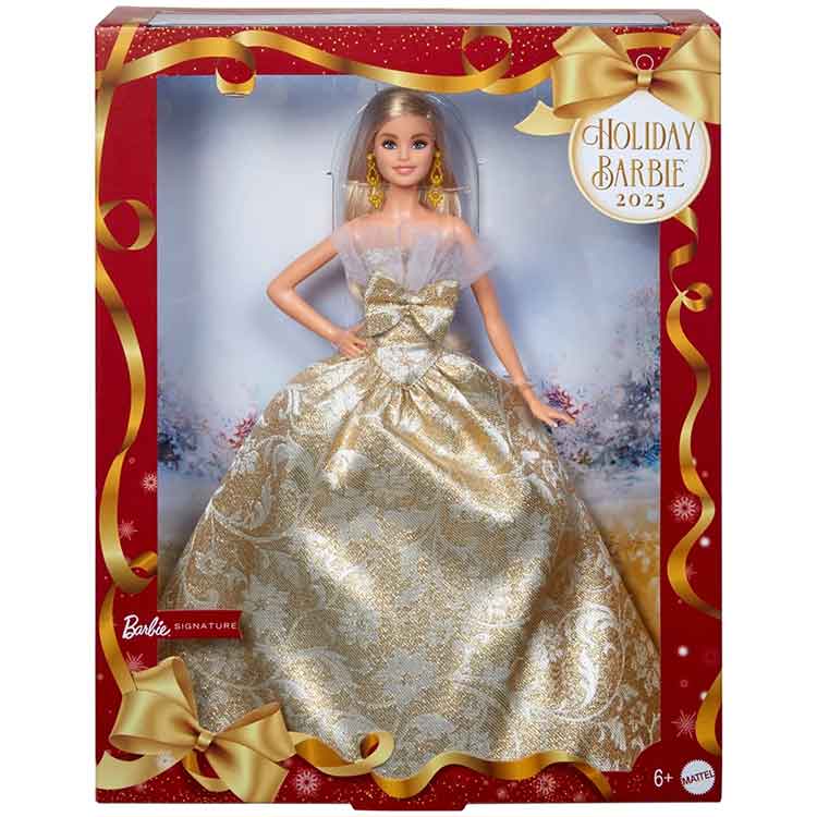 Barbie 2025 Holiday Doll with Blonde Hair