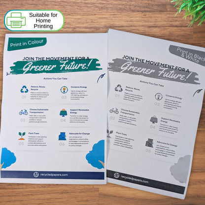 White A5 100% Recycled Copy Printer Office Paper Sheets 80gsm