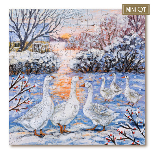 White Winter Geese MINI QT