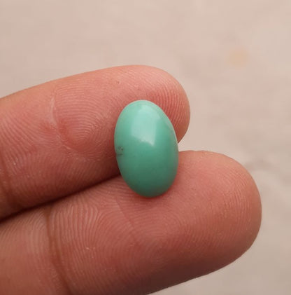 Natural Light Green Turquoise - Persian Qalmi Feroza - Green Feroza - 4.3ct- 13x8mm