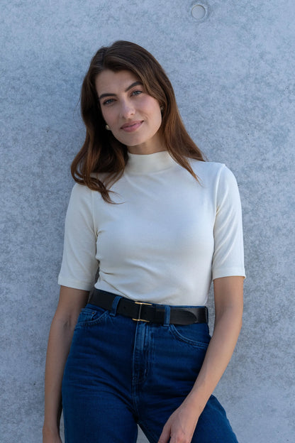 Mock Neck Micro Modal Top