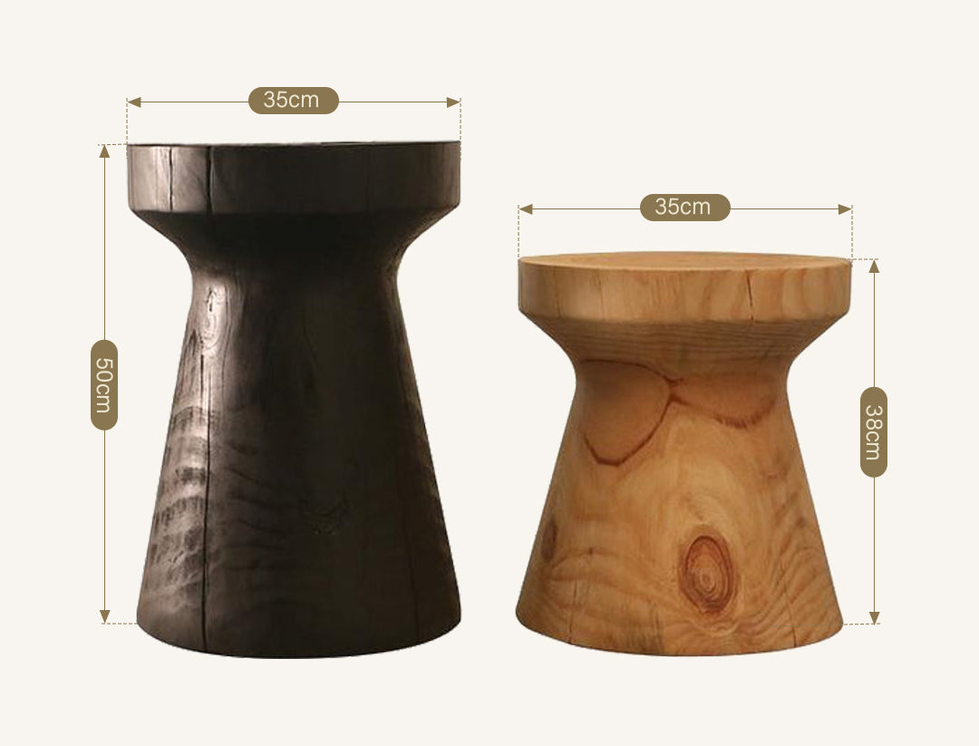 R35 Side Table, Solid Wood, Oak