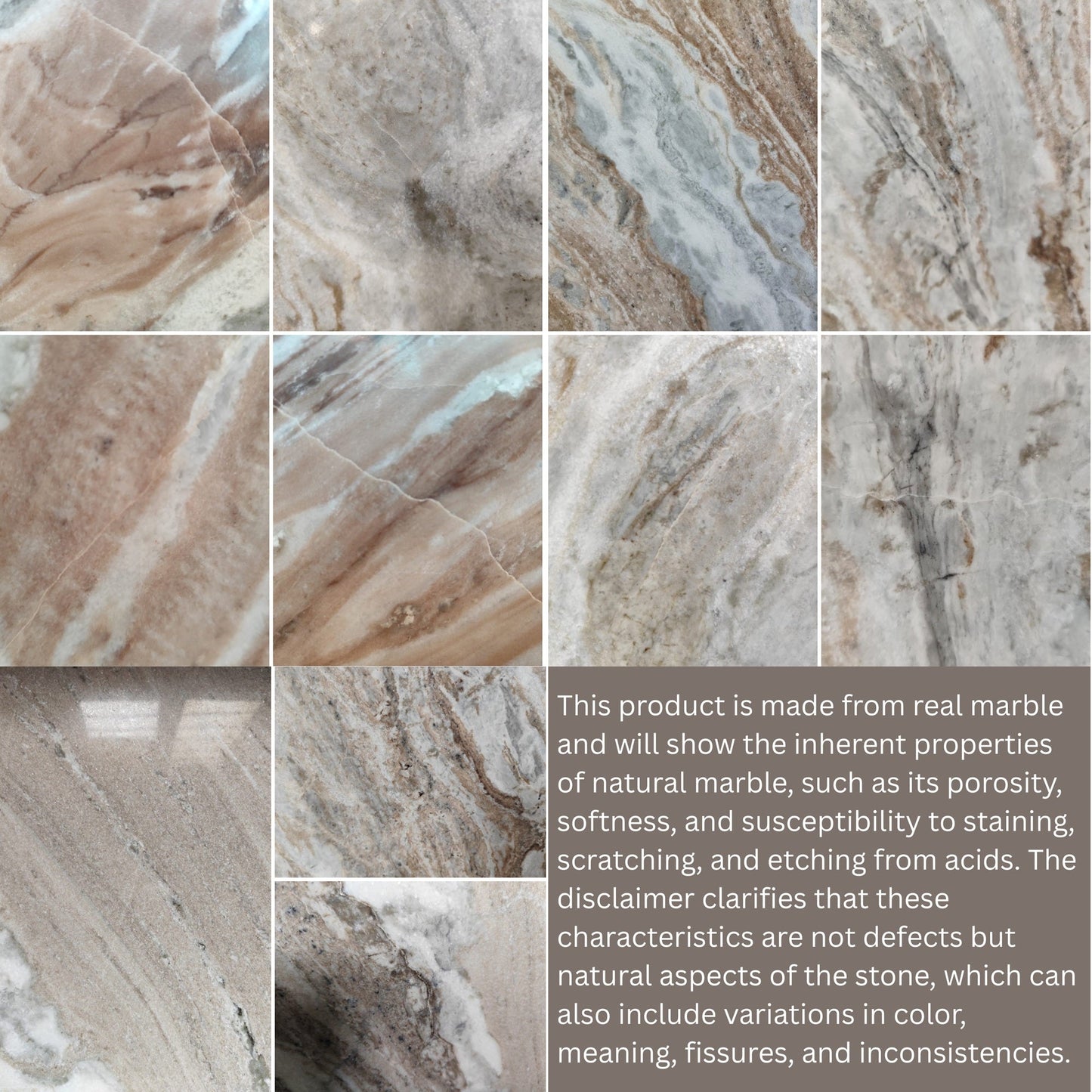 Bundi Natural Marble & Wood Extra Large Sideboard