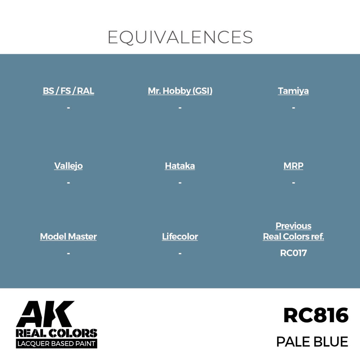 AK Interactive Real Colors - Pale Blue 17ml. (RC816)