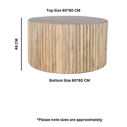 Preston Mango Wood Round Coffee Table