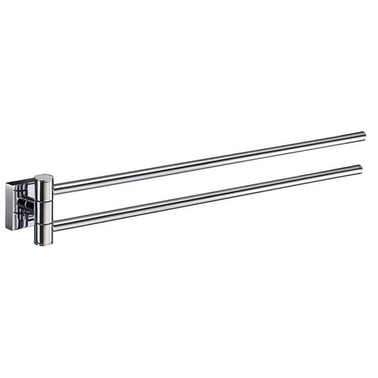 Smedbo House Double Swing Arm Towel Rail RK326 Polished Chrome 44cm