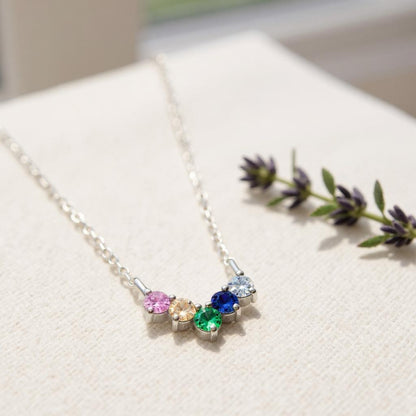 Rainbow Wishbone Necklace