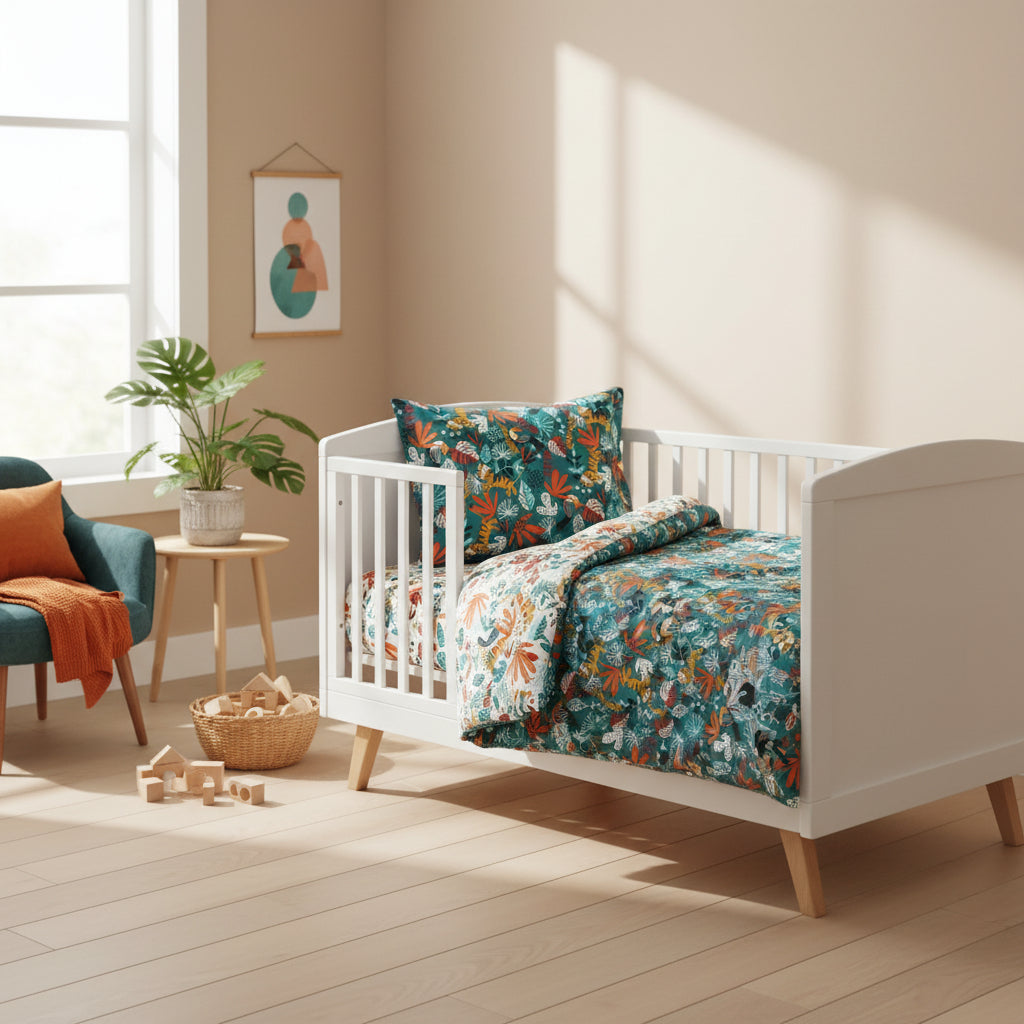 Rainforest Organic Cotton Junior All-in-One 4.0 Tog Quilt Bedding Set