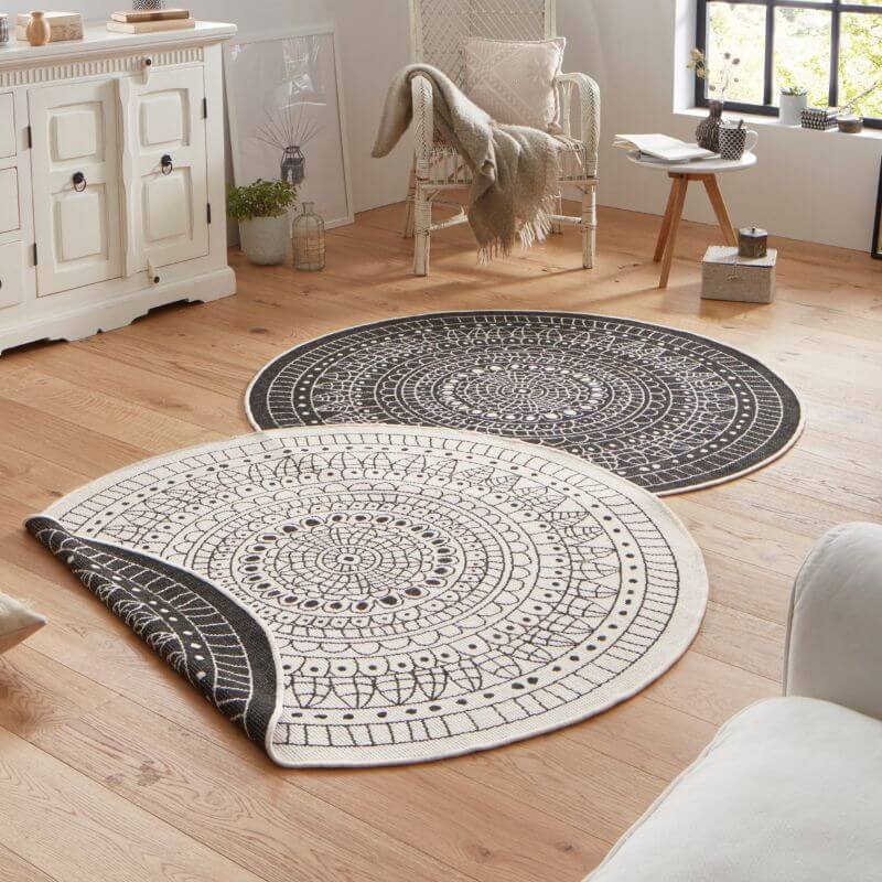Porto Round Reversible Indoor-Outdoor Rug
