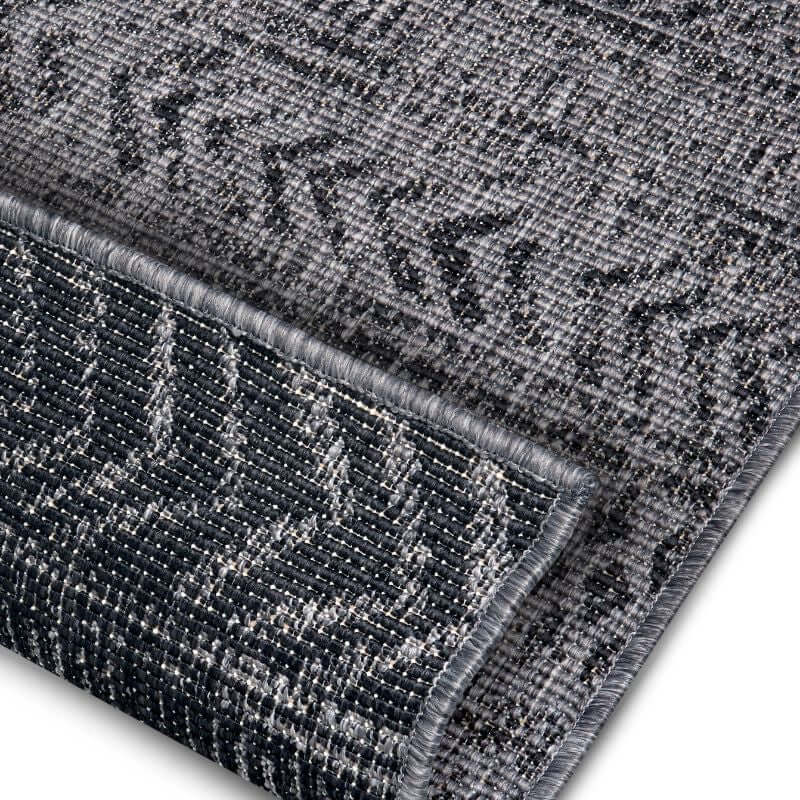 Reversible Geometric Indoor-Outdoor Flatweave Rug
