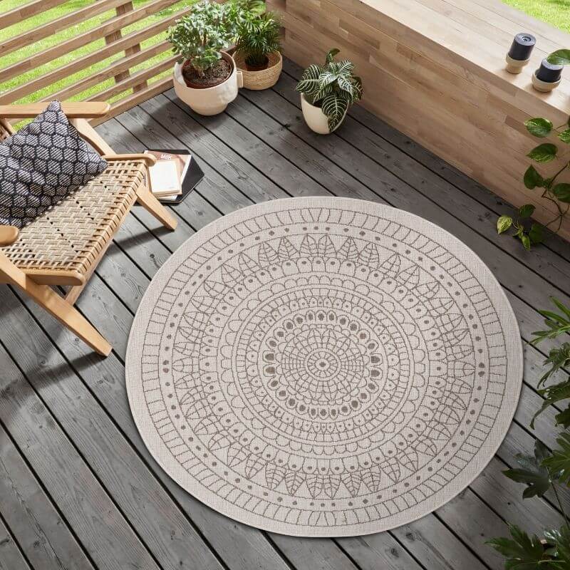 Porto Round Reversible Indoor-Outdoor Rug