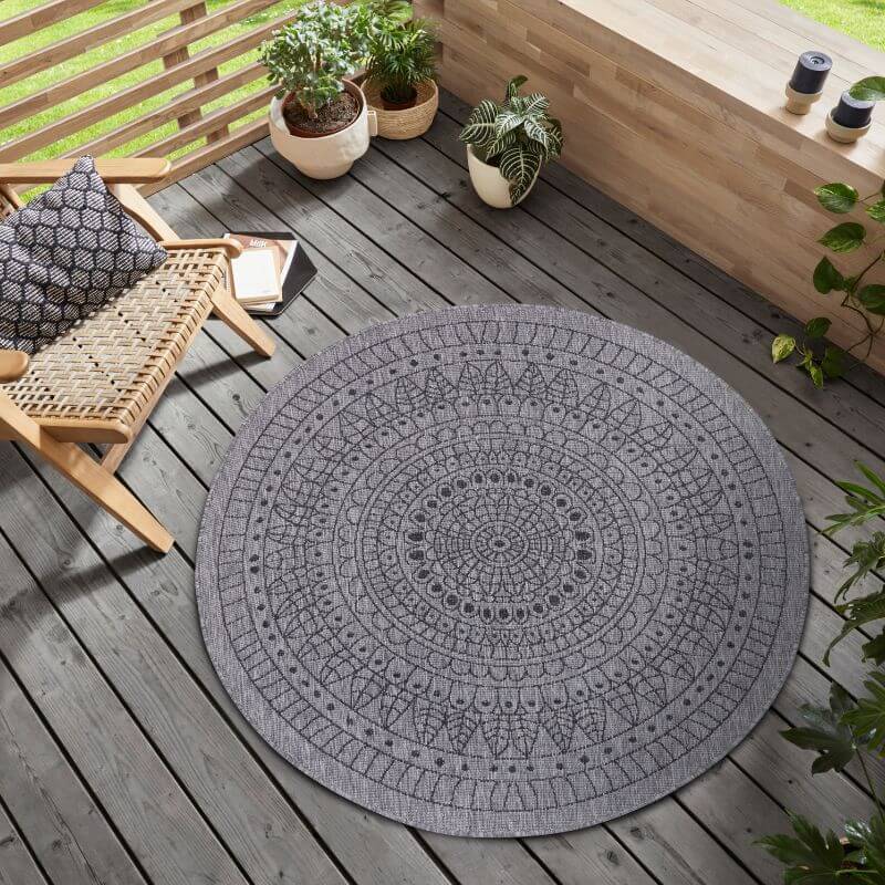 Porto Round Reversible Indoor-Outdoor Rug
