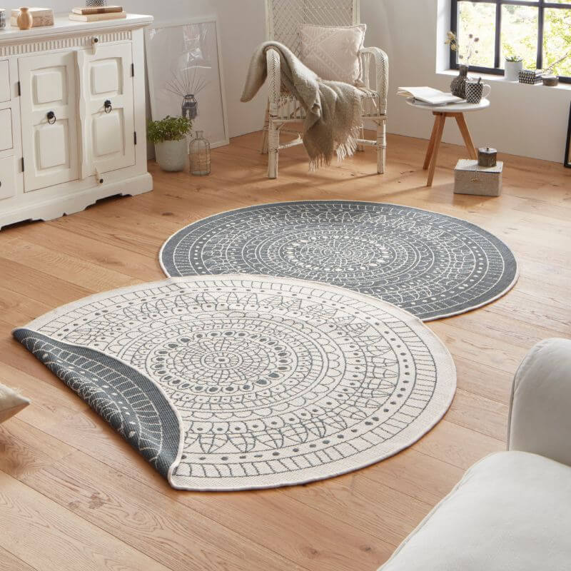 Porto Round Reversible Indoor-Outdoor Rug