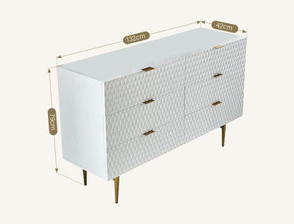 Rutland Sideboard, Gold & White