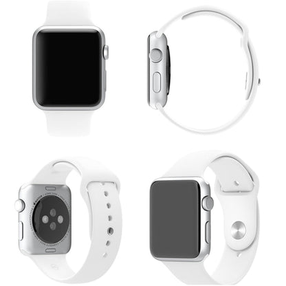 For Apple Watch Sport 42mm High-performance Longer Rubber Sport Watch Band with Pin-and-tuck Closure
