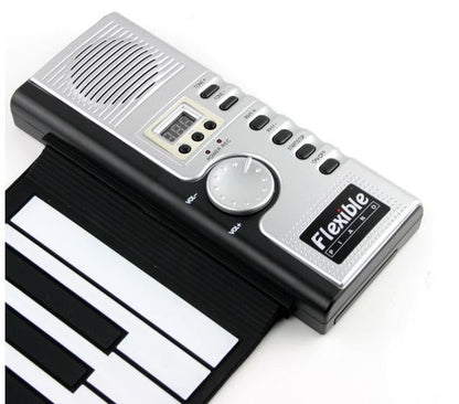 Datopal 61 Key Roll Up Soft Keyboard Piano MIDI, 61 Standard Keys  White