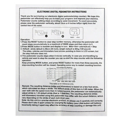 Multifunction Digital Electronic Pedometer Step Counter, Step Counter