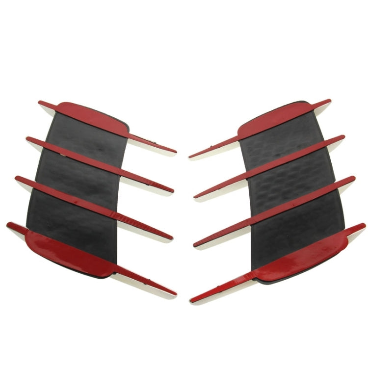 2 PCS Hood Side Shark Gill Simulation Air Flow Vent Fender Sticker for Car Decoration, Size: 22cm x 20cm x 2cm, 220mm x 200mm x 20mm