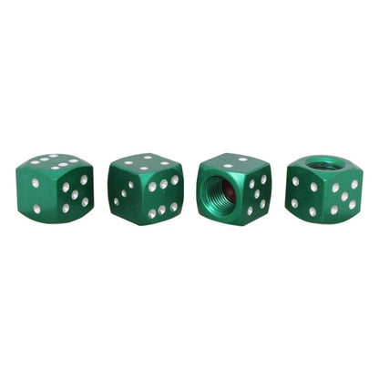 Universal 8mm Dice Style Aluminium Alloy Car Tire Valve Caps, Pack of 4, Dice Style 5, Dice Style  5, Dice Style 4, Dice Style, Dice Shape 5