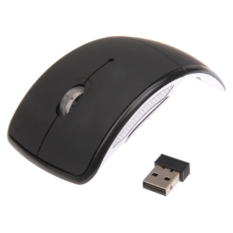 Wireless 2.4GHz 800-1200-1600dpi Snap-in Transceiver Folding Wireless Optical Mouse / Mice, 2.4GHZ (Black), 2.4GHZ (Red)