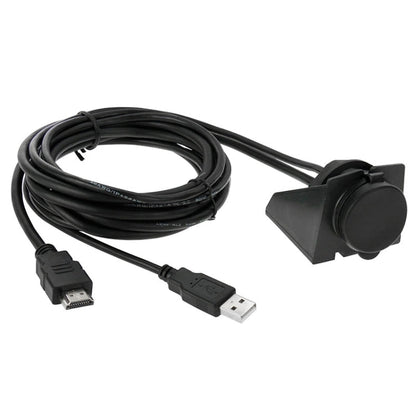 USB 2.0 & HDMI (Type-A) Male to Female Extension Cable, Length: 2m, USB 2.0 & HDMI (Type-A) Male to Female