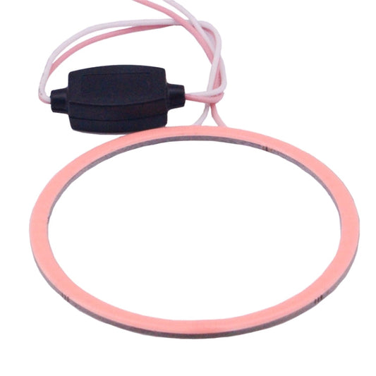 80mm 5W 180LM Angel Eyes Circles Car Headlight COB LED Lights for Vehicles, DC 12-24V, 80mm Pink Light, 80mm Green Light