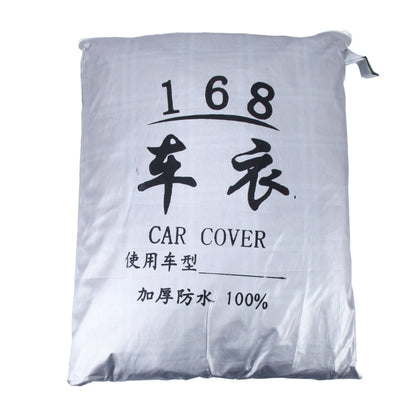 PEVA Anti-Dust Waterproof Sunproof Sedan Car Cover with Warning Strips, Fits Cars up to 5.1m(199 inch) in Length, 199inch (XXL)