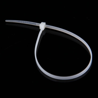500 PCS 3 x 150mm Self-Locking Nylon Cable Wire Zip Ties, 3mm x 150mm White