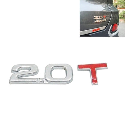 3D Universal Decal Chromed Metal Car Emblem Badge Sticker Car Trailer Gas Displacement Identification, Size: 8.5x2.5 cm, 2.8T, 3.0T, 1.6T, 1.8T, 2.0T, 2.5T