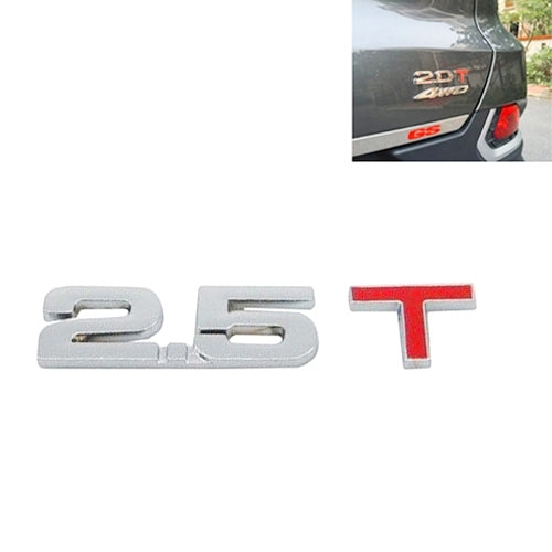 3D Universal Decal Chromed Metal Car Emblem Badge Sticker Car Trailer Gas Displacement Identification, Size: 8.5x2.5 cm, 2.8T, 3.0T, 1.6T, 1.8T, 2.0T, 2.5T