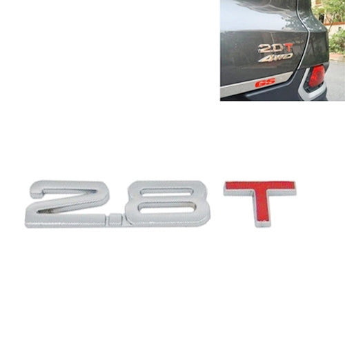 3D Universal Decal Chromed Metal Car Emblem Badge Sticker Car Trailer Gas Displacement Identification, Size: 8.5x2.5 cm, 2.8T, 3.0T, 1.6T, 1.8T, 2.0T, 2.5T