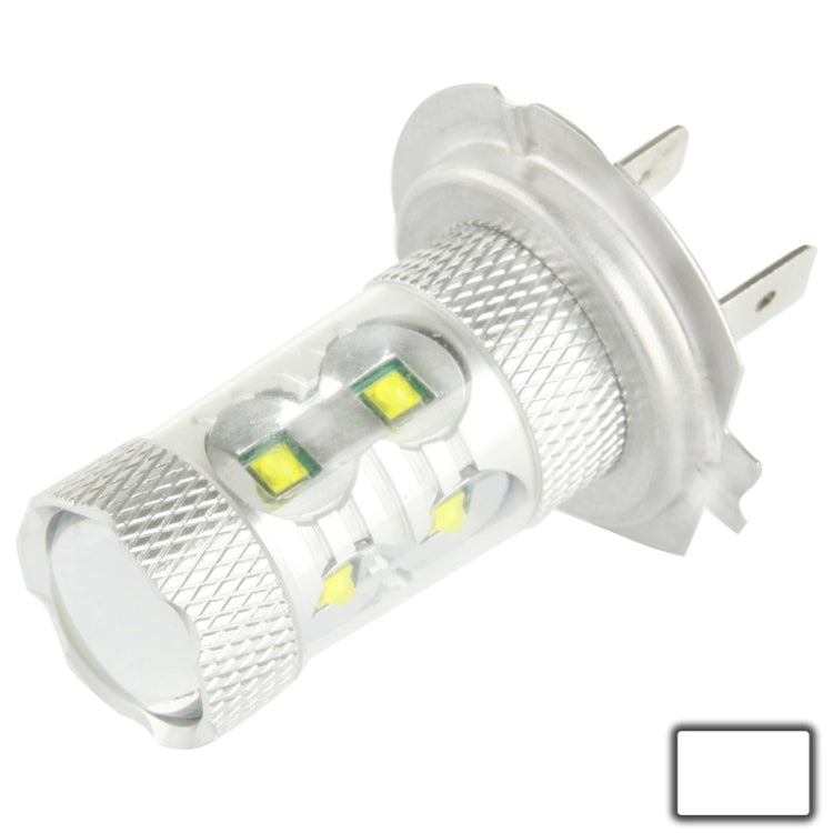 H7 60W White 12 CREE LED Fog Light for Vehicles, DC 12-30V, H7