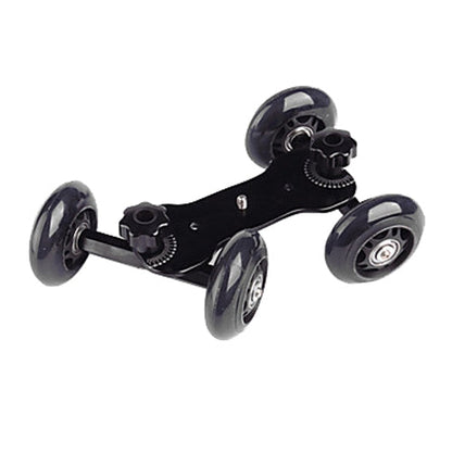 DEBO First Generation Camera Truck / Floor Table Video Slider Track Dolly Car for DSLR Camera / Camcorders, Black