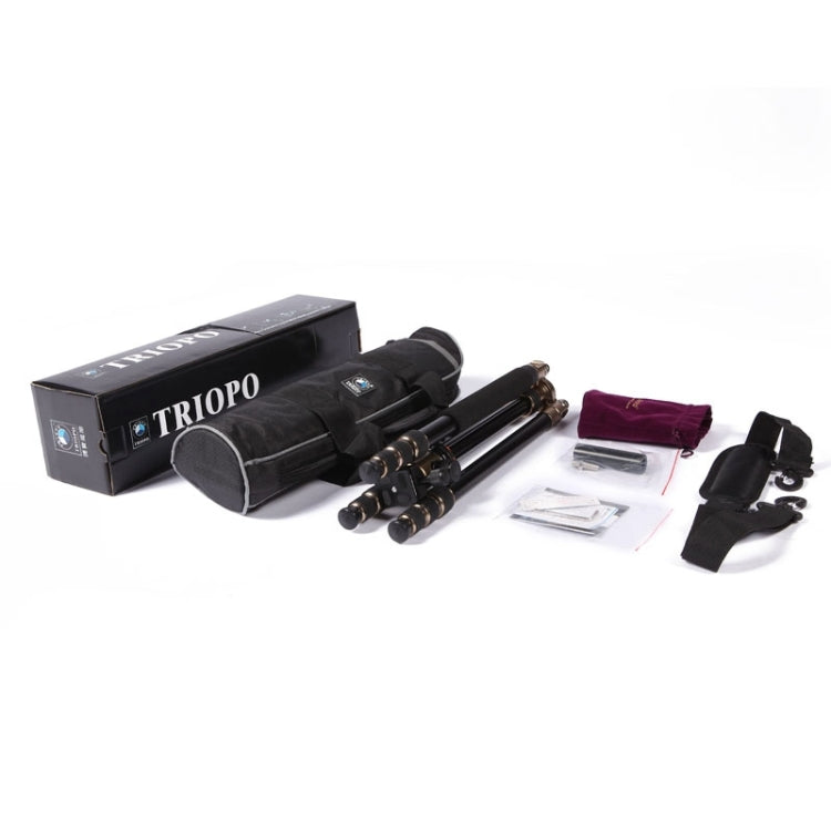 Triopo MT-2504C Adjustable Portable Aluminum Tripod with NB-1S Ball Head for Canon Nikon Sony DSLR Camera, MT-2504C (Black), MT-2504C (Gold)
