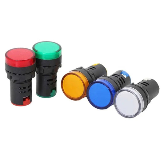 12V AD16-22D / S 22mm LED Signal Indicator Light Lamp, 12V