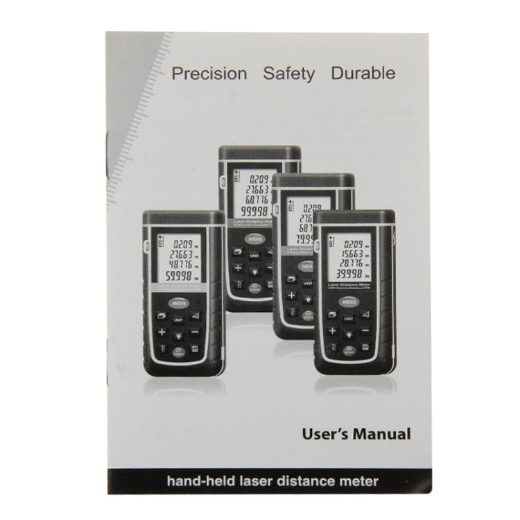 RZ-A80 1.9 inch LCD 80m Hand-held Laser Distance Meter with Level Bubble
