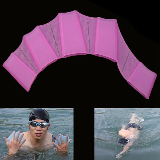 Silicone Swimming Web Fins Hand Flippers Training Gloves, M, Size: M Magenta, Size: M Blue