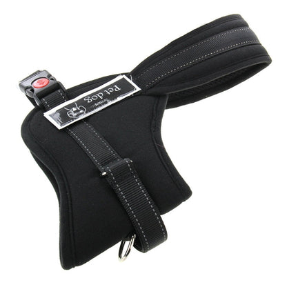Soft Thicken Pet Chest Suspenders Dog Traction Rope, Size: M (50-65cm), Size: M (50-65cm)(Black)