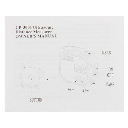 CP-3001 Ultrasonic Distance Measurer Laser Point with 1m Tape Measurer