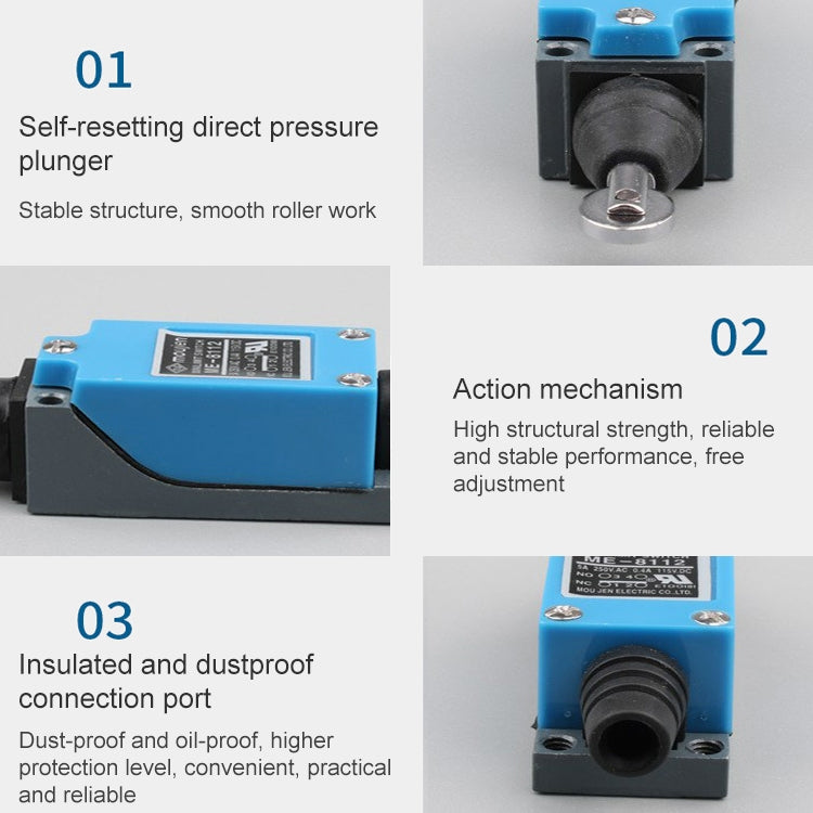 ME-8122 Parallel Roller Plunger Actuator Mini Limit Switch