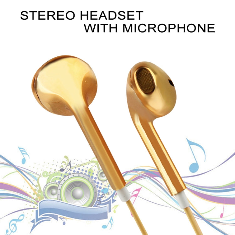 3.5mm Stereo Electroplating Wire Control Earphone for Android Phones / PC / MP3 Player / Laptops