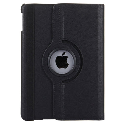 For iPad 9.7 (2018) & iPad 9.7 (2017) & Air 2 & Air 360 Degree Rotation Litchi Texture Leather Case with 2 Gears Holder