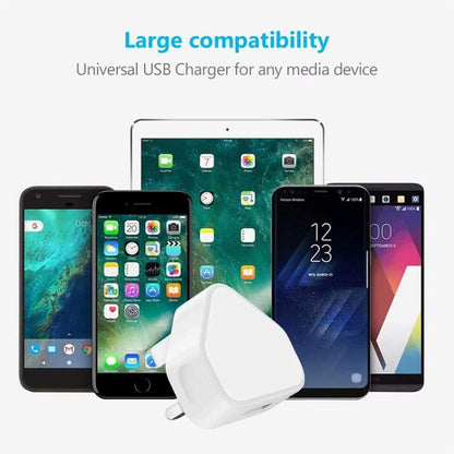 5V / 1A (US Plug) USB Charger Adapter For  iPhone, Galaxy, Huawei, Xiaomi, LG, HTC and Other Smart Phones, Rechargeable Devices, UK Plug, EU Plug