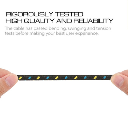 1m Nylon Netting Style USB 8 Pin Data Transfer Charging Cable for iPhone, iPad
