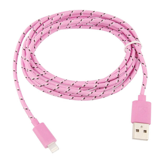 2m Nylon Netting USB Data Transfer Charging Cable For iPhone, iPad