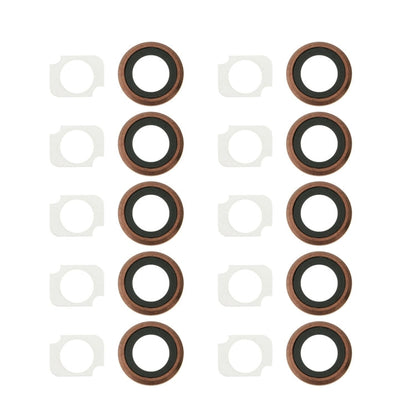 Rear Camera Lens Ring + Flashlight Bracker  for iPhone 6s Plus, 10 Pairs / Set, For iPhone 6s Plus