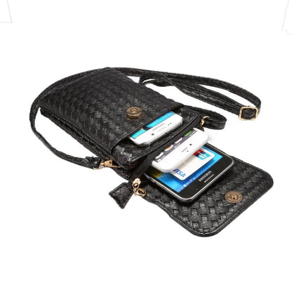 Woven Texture Universal Vertical Style Universal PU Leather Carrying Bag for iPhone 6s Plus / 6 Plus, Galaxy Note 5 & Note 4 & Note 3 / A8 / S6 edge / S6 edge+, Huawei P8 / P7 / Honor 6 Plus